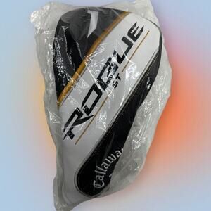 CALLAWAY ROGUE ST DRIVER HEADCOVER GOLF HEAD COVER WHITE BLACK